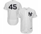New York Yankees Luke Voit White Home Flex Base Authentic Collection Baseball Player Jersey