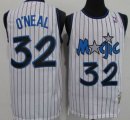 Orlando Magic #32 Shaquille O'Neal White Mitchell & Ness Black Retired Player Jersey