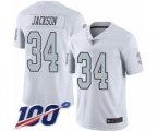 Oakland Raiders #34 Bo Jackson Limited White Rush Vapor Untouchable 100th Season Football Jersey