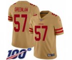 San Francisco 49ers #57 Dre Greenlaw Limited Gold Inverted Legend 100th Season Football Jersey
