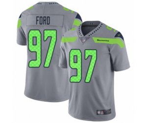 Seattle Seahawks #97 Poona Ford Limited Silver Inverted Legend Football Jersey