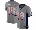 New England Patriots #18 Matthew Slater Limited Gray Rush Drift Fashion NFL Jersey
