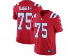 New England Patriots #75 Ted Karras Vapor Untouchable Limited Red Alternate NFL Jersey