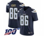 Los Angeles Chargers #86 Hunter Henry Navy Blue Team Color Vapor Untouchable Limited Player 100th Season Football Jersey
