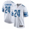 Detroit Lions #24 Nevin Lawson Game White NFL Jersey