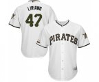 Pittsburgh Pirates #47 Francisco Liriano Replica White Alternate Cool Base Baseball Jersey