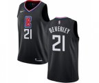 Los Angeles Clippers #21 Patrick Beverley Authentic Black Alternate Basketball Jersey Statement Edition
