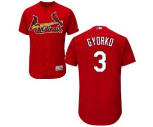 St. Louis Cardinals #3 Jedd Gyorko Red Alternate Flex Base Authentic Collection Baseball Jersey