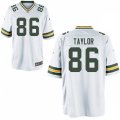 Green Bay Packers #86 Malik Taylor Nike White Vapor Limited Player Jersey