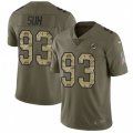 Miami Dolphins #93 Ndamukong Suh Limited Olive Camo 2017 Salute to Service NFL Jersey