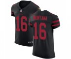 San Francisco 49ers #16 Joe Montana Black Alternate Vapor Untouchable Elite Player Football Jersey