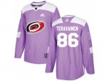 Carolina Hurricanes #86 Teuvo Teravainen Purple Authentic Fights Cancer Stitched NHL Jersey