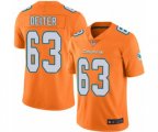 Miami Dolphins #63 Michael Deiter Limited Orange Rush Vapor Untouchable Football Jersey