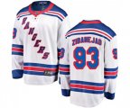 New York Rangers #93 Mika Zibanejad Fanatics Branded White Away Breakaway NHL Jersey