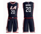 Los Angeles Clippers #20 Landry Shamet Swingman Navy Blue Basketball Suit Jersey - City Edition