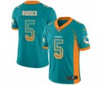 Miami Dolphins #5 Jake Rudock Limited Green Rush Drift Fashion Football Jersey