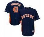Houston Astros #41 Brad Peacock Replica Navy Blue Alternate Cool Base Baseball Jersey
