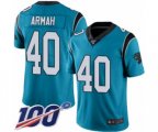 Carolina Panthers #40 Alex Armah Limited Blue Rush Vapor Untouchable 100th Season Football Jersey