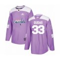 Washington Capitals #33 Radko Gudas Authentic Purple Fights Cancer Practice Hockey Jersey