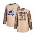 Colorado Avalanche #31 Philipp Grubauer Authentic Camo Veterans Day Practice NHL Jersey