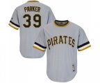Pittsburgh Pirates #39 Dave Parker Authentic Grey Cooperstown Throwback Baseball Jersey