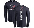 Houston Texans #44 Cullen Gillaspia Navy Blue Backer Long Sleeve T-Shirt