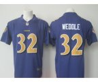 Baltimore Ravens #32 Eric Weddle Limited Purple Stitched NFL Limited Rush Jersey