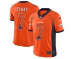 Denver Broncos #7 John Elway Limited Orange Rush Drift Fashion Football Jersey