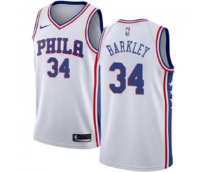 Philadelphia 76ers #34 Charles Barkley Swingman White Home NBA Jersey - Association Edition