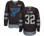 Adidas St. Louis Blues #32 Brian Flynn Authentic Black 1917-2017 100th Anniversary NHL Jersey