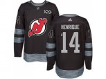 New Jersey Devils #14 Adam Henrique Black 1917-2017 100th Anniversary Stitched NHL Jersey
