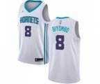 Charlotte Hornets #8 Bismack Biyombo Swingman White Basketball Jersey - Association Edition