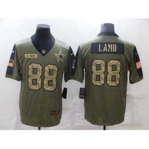 Dallas Cowboys #88 CeeDee Lamb Camo 2021 Salute To Service Limited Player Jersey