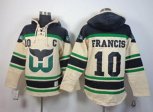 nhl jerseys hartford whalers #10 francis black-cream[pullover hooded sweatshirt][patch C]
