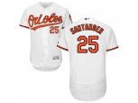 Baltimore Orioles #25 Anthony Santander White Flexbase Authentic Collection Stitched MLB Jersey