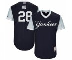 New York Yankees #28 Austin Romine Ro Authentic Navy Blue 2017 Players Weekend MLB Jersey