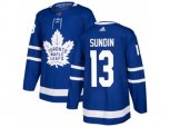 Toronto Maple Leafs #13 Mats Sundin Blue Home Authentic Stitched NHL Jersey