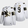 San Jose Sharks #9 Evander Kane Adidas White Golden Edition Limited Stitched NHL Jersey