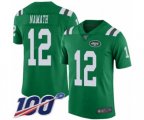 New York Jets #12 Joe Namath Limited Green Rush Vapor Untouchable 100th Season Football Jersey