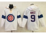 Chicago Cubs #9 Javier Baez White Pullover MLB Hoodie