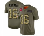 San Francisco 49ers #16 Joe Montana 2019 Olive Camo Salute to Service Limited Jersey