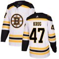 Boston Bruins #47 Torey Krug Authentic White Away NHL Jersey