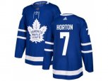 Toronto Maple Leafs #7 Tim Horton Blue Home Authentic Stitched NHL Jersey
