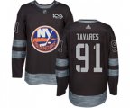 New York Islanders #91 John Tavares Premier Black 1917-2017 100th Anniversary NHL Jersey
