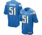 Los Angeles Chargers #51 Kyle Emanuel Game Electric Blue Alternate Football Jersey