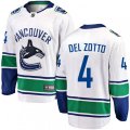 Vancouver Canucks #4 Michael Del Zotto Fanatics Branded White Away Breakaway NHL Jersey