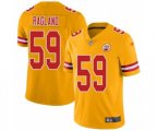 Kansas City Chiefs #59 Reggie Ragland Limited Gold Inverted Legend Football Jersey