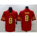 San Francisco 49ers #8 Steve Young Red Gold Untouchable Limited Jersey