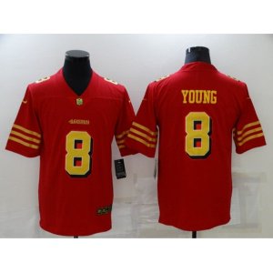 San Francisco 49ers #8 Steve Young Red Gold Untouchable Limited Jersey