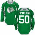 Chicago Blackhawks #50 Corey Crawford Premier Green Practice NHL Jersey